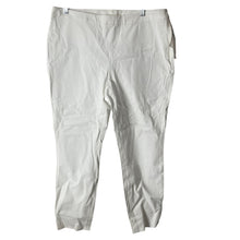 Load image into Gallery viewer, 1901 Pants Womens Size 14 White Pull On Slim Straight Leg Side Slit Stretch