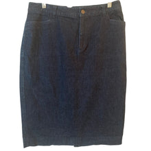 Load image into Gallery viewer, Lauren Jeans Co Ralph Lauren Denim Pencil Skirt Womens 10 Dark Wash Stretch