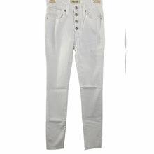 Load image into Gallery viewer, Madewell Jeans Size 24 Button Fly High Rise White Denim Womens Raw Hemline