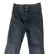 Load image into Gallery viewer, We The Free Free People Black Flare Jeans Womens 26S High Rise Stretch Denim
