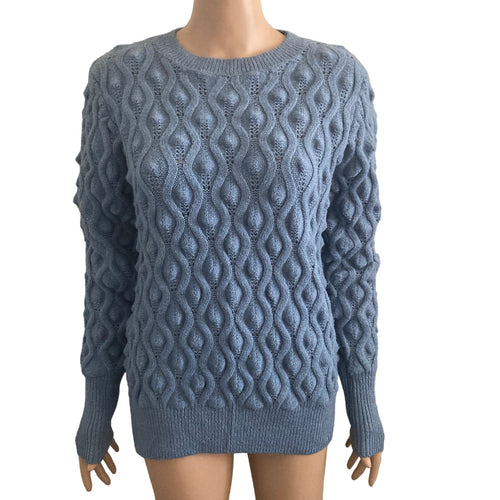 Sweet Romeo Sweater Womens Medium Blue Cornflower