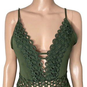 Anthropologie Becca Siren One Piece Swimsuit Womens Size Medium Green