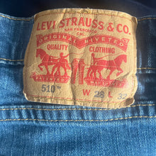 Load image into Gallery viewer, Levis 510 Jeans Mens 28x32 Medium Wash Blue