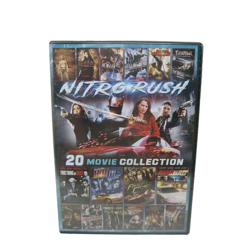 nitro rush 20 action movies dvd set new sealed mad bad trunk fast track furious