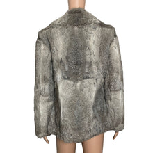 Load image into Gallery viewer, Vintage Fur Coat Womens Medium Rabbit Silver Split End Limited