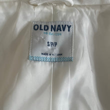 Load image into Gallery viewer, Old Navy Women’s Small White Peacoat Double Breasted Button Jacket