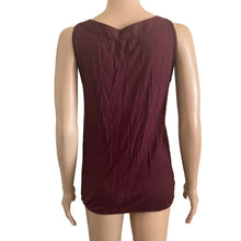 Load image into Gallery viewer, Ann Taylor Loft Tank Top Ruffled Womens Medium Purple Stretch