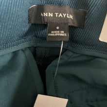 Load image into Gallery viewer, Ann Taylor High Rise Belted Trouser Pants Womens 0 Teal Blue Wide Leg Work Career
