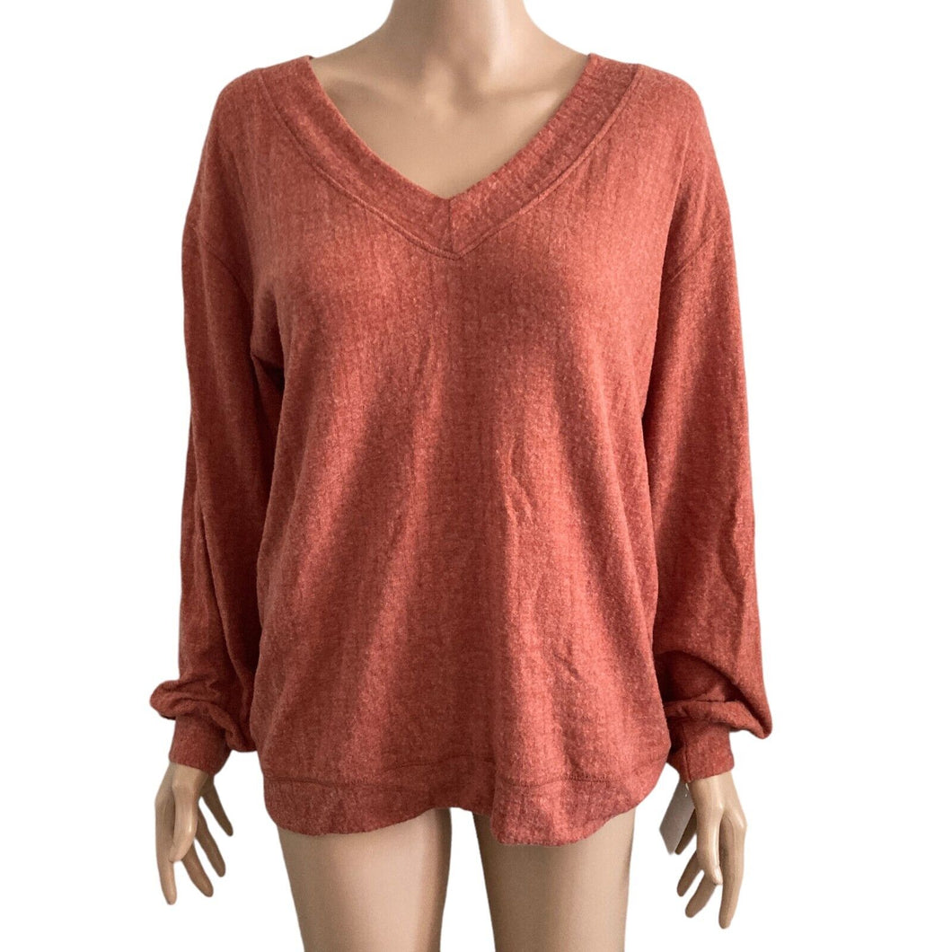 PST Sweater Womens Medium Rust Brown New Soft Touch