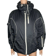 Load image into Gallery viewer, Nils Ski Jacket Womens Size 12 Black Fleece Lined Zip Front