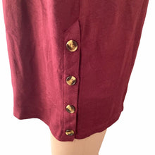 Load image into Gallery viewer, Bobeau Shirt Womens Size L Burgundy Red Button Accent Lightweight Knit