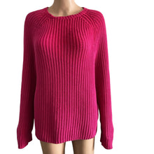 Load image into Gallery viewer, Lauren Ralph Lauren Sweater Womens Size XL Hot Pink Pullover Cable Knit