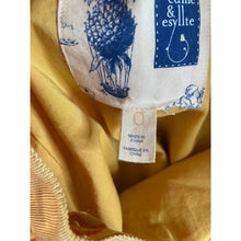 Load image into Gallery viewer, Edme Esyllte Anthropologie Skirt Womens 0 Linen Floral Yellow Pink A Line