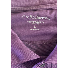 Load image into Gallery viewer, Croft &amp; Barrow Performance Polo Shirt Mens L Purple Cool Dry Long Sleeve Golf