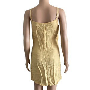 Revolve Faithfull The Brand Mini Wrap Dress Size 4 Yellow Kara