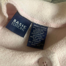 Load image into Gallery viewer, Basic Edition Fleece Cardigan Sweater Jacket Womens Small Embroidered Pink Silver