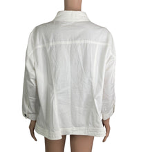 Load image into Gallery viewer, Dressbarn Jacket Women&#39;s Size 14 White Lightweight Casual Button Front