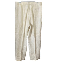 Load image into Gallery viewer, Lauren Ralph Lauren Linen Pants Womens 16 Ivory Straight Leg Dress Trousers