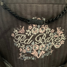 Load image into Gallery viewer, Ted Baker London Size 3 US 8 Brown Pinstripe Double Breasted Cotton Blazer Jacket