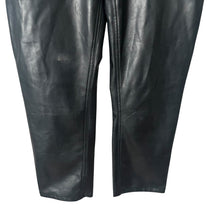 Load image into Gallery viewer, Abercrombie &amp; Fitch 90s Straight Faux Leather Pants 27/4 Black Ultra High Rise
