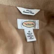 Load image into Gallery viewer, Talbots Camel Toggle Jacket Coat Tan Beige Women’s 10 Made in Italy