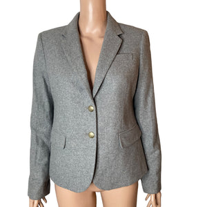 J Crew Mercantile Blazer Womens 8 Wool Gray 2 Button New