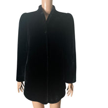Load image into Gallery viewer, Vintage Sasson Borgazia Faux Fur Coat Womens Medium Black Mob Wife