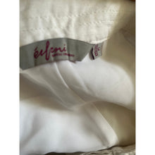 Load image into Gallery viewer, EIFINI Skirt Womens M Ivory Linen Viscose Blend Gold Button