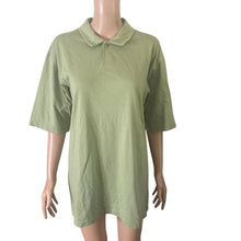 Load image into Gallery viewer, Sung Alfred Sung Mens M Green Polo Shirt Cotton Nylon Short Sleeve Casual