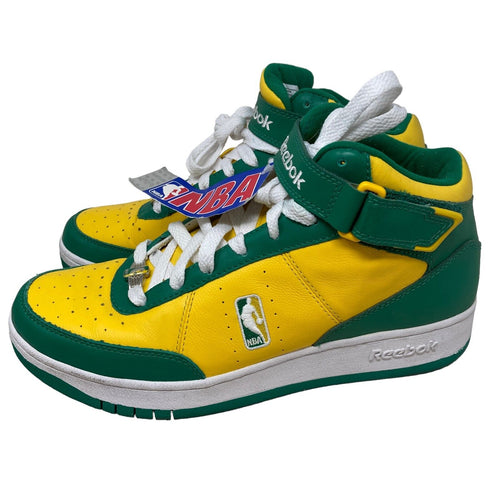 Reebok Boston Celtics NBA Sneakers Mens 11 Yellow Green Dfunkd basketball shoes