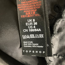 Load image into Gallery viewer, Topshop Eyelet Blouse Womens Size 4 Black Button Front
