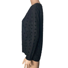 Load image into Gallery viewer, Bobeau Tunic Top Womens XS Tonal Flocked Black Hearts