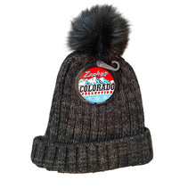 Load image into Gallery viewer, Vegas Silver Knights Zephyr Pom Beanie Hat Black Rib Knit Hockey Winter Cap