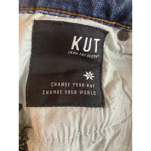 Load image into Gallery viewer, KUT From The Kloth Denim Skirt Womens 6 Blue Raw Hem Stretch Jean Mini