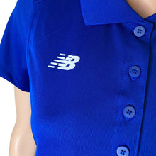 Load image into Gallery viewer, New Balance Women’s Small Blue Performance Tech Polo Shirt Athletic Golf Top New