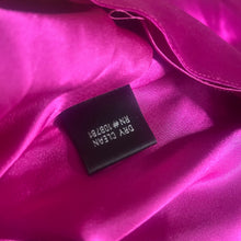 Load image into Gallery viewer, Aidan Mattox Silk Halter Micro Mini Dress Womens L Magenta Open Back Tie