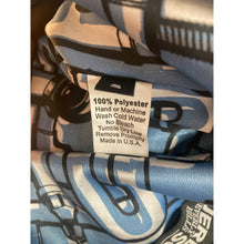 Load image into Gallery viewer, Jeremy Scott Bubble Skirt Womens Small Blue Pipe Print Novelty Graphic Y2K