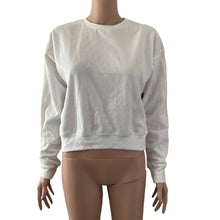 Load image into Gallery viewer, Abound Crop Sweatshirt White Womens Size Small Soft Fleece Inner Stretch New