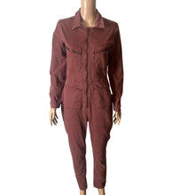 Load image into Gallery viewer, Free People Lennox Solid Jumpsuit Womens Med Brown Maroon Utility Cargo New