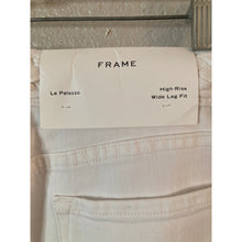 Load image into Gallery viewer, Frame Le Palazzo Jeans Womens 27 White High Rise Wide Leg Braided Trim New
