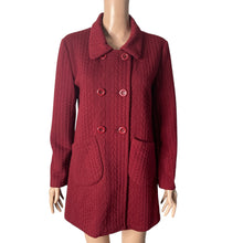 Load image into Gallery viewer, Jon &amp; Anna Sweater Coat Womens Medium Maroon Red Long Cardigan Jacket