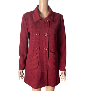 Jon & Anna Sweater Coat Womens Medium Maroon Red Long Cardigan Jacket