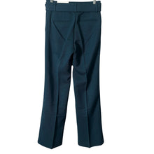 Load image into Gallery viewer, Ann Taylor High Rise Belted Trouser Pants Womens 0 Teal Blue Wide Leg Work Career