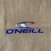 Load image into Gallery viewer, O'Neill Tote Bag Tan Jute Burlap Logo Surf Beach Shopper Reusable Y2K