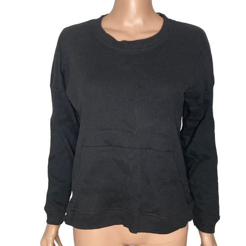 RDI Flannel Sweater Womens XS Black Stretch