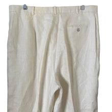 Load image into Gallery viewer, Lauren Ralph Lauren Linen Pants Womens 16 Ivory Straight Leg Dress Trousers