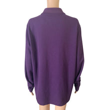 Load image into Gallery viewer, Croft &amp; Barrow Performance Polo Shirt Mens L Purple Cool Dry Long Sleeve Golf