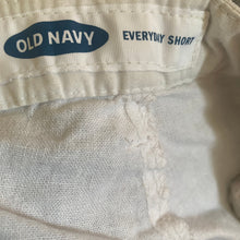 Load image into Gallery viewer, Old Navy Everyday Linen Blend Shorts Womens 16 White Gold Palm Tree Print Plus