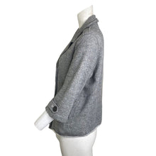 Load image into Gallery viewer, Cabi Jacket Womens Medium Shrunken Knit Peacoat Marbled Gray