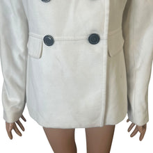Load image into Gallery viewer, Old Navy Women’s Small White Peacoat Double Breasted Button Jacket